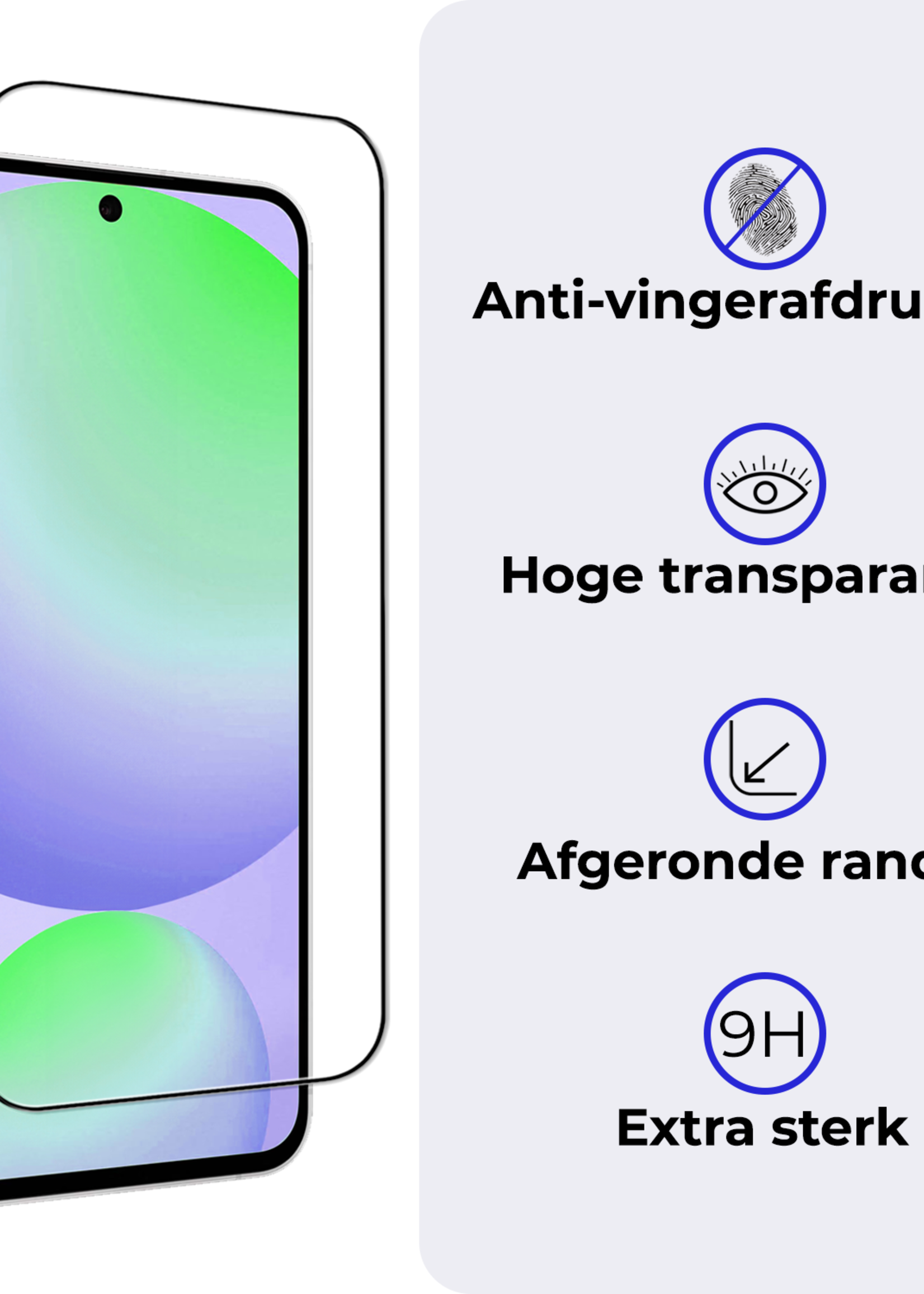 BTH BTH Samsung Galaxy S24 FE Screenprotector Glas  Full Cover - 2 PACK