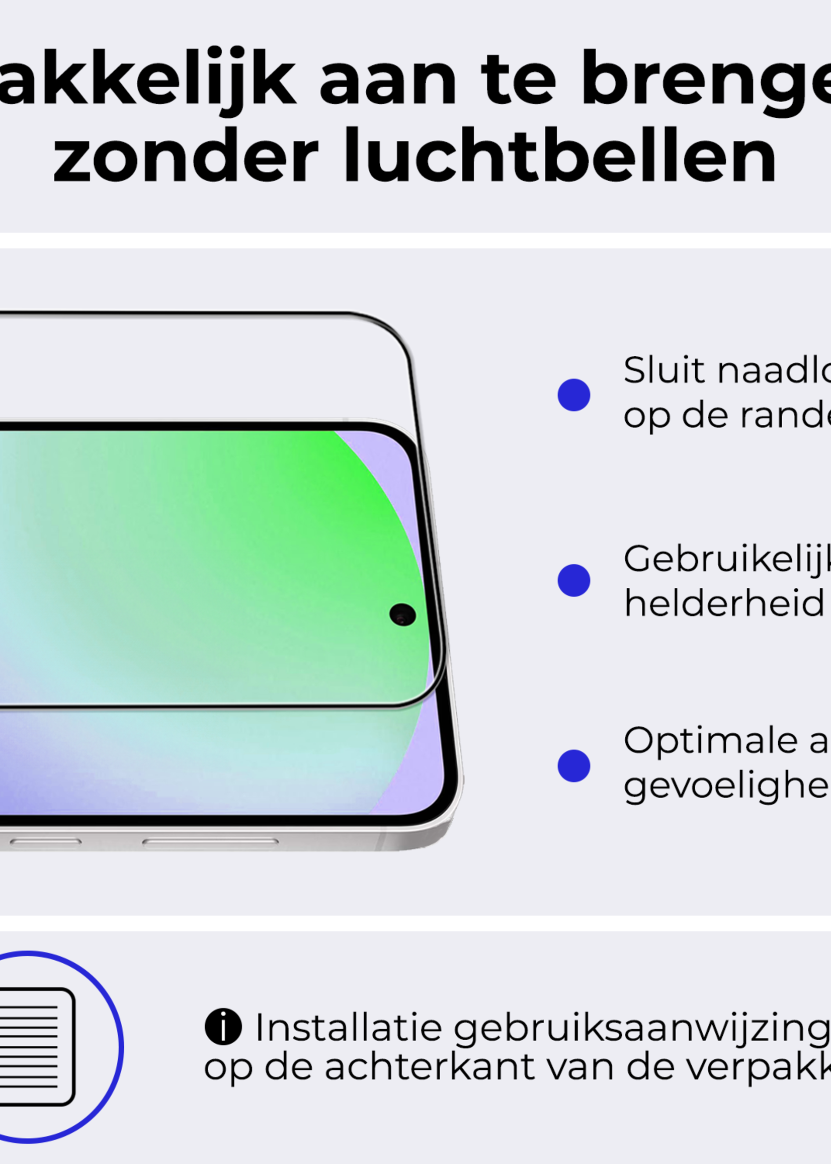 BTH BTH Samsung Galaxy S24 FE Screenprotector Glas  Full Cover - 2 PACK