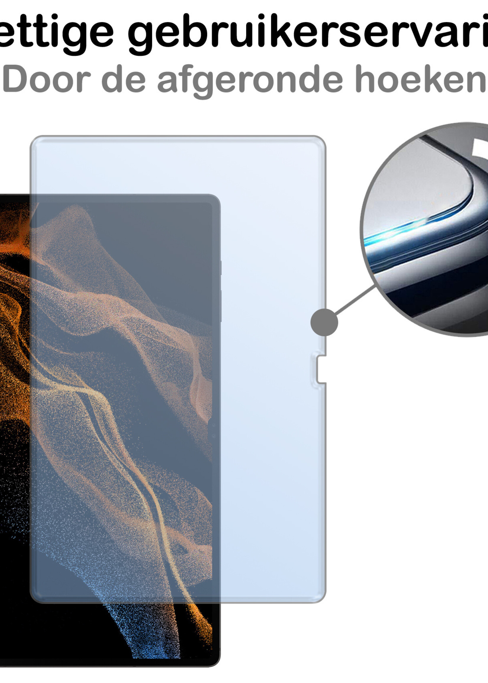 BTH BTH Samsung Galaxy Tab S10 Ultra Toetsenbordhoes Met Screenprotector - Zwart