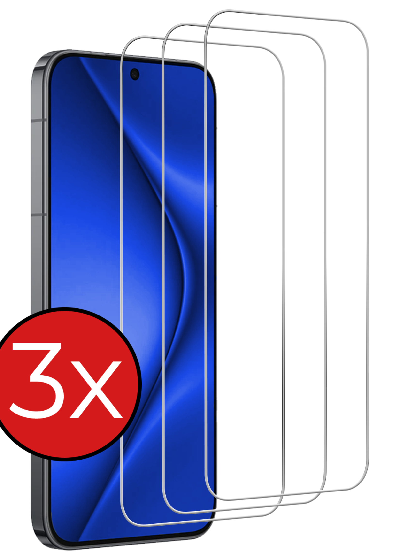 BTH BTH Huawei Pura 70 Screenprotector Glas - 3 PACK