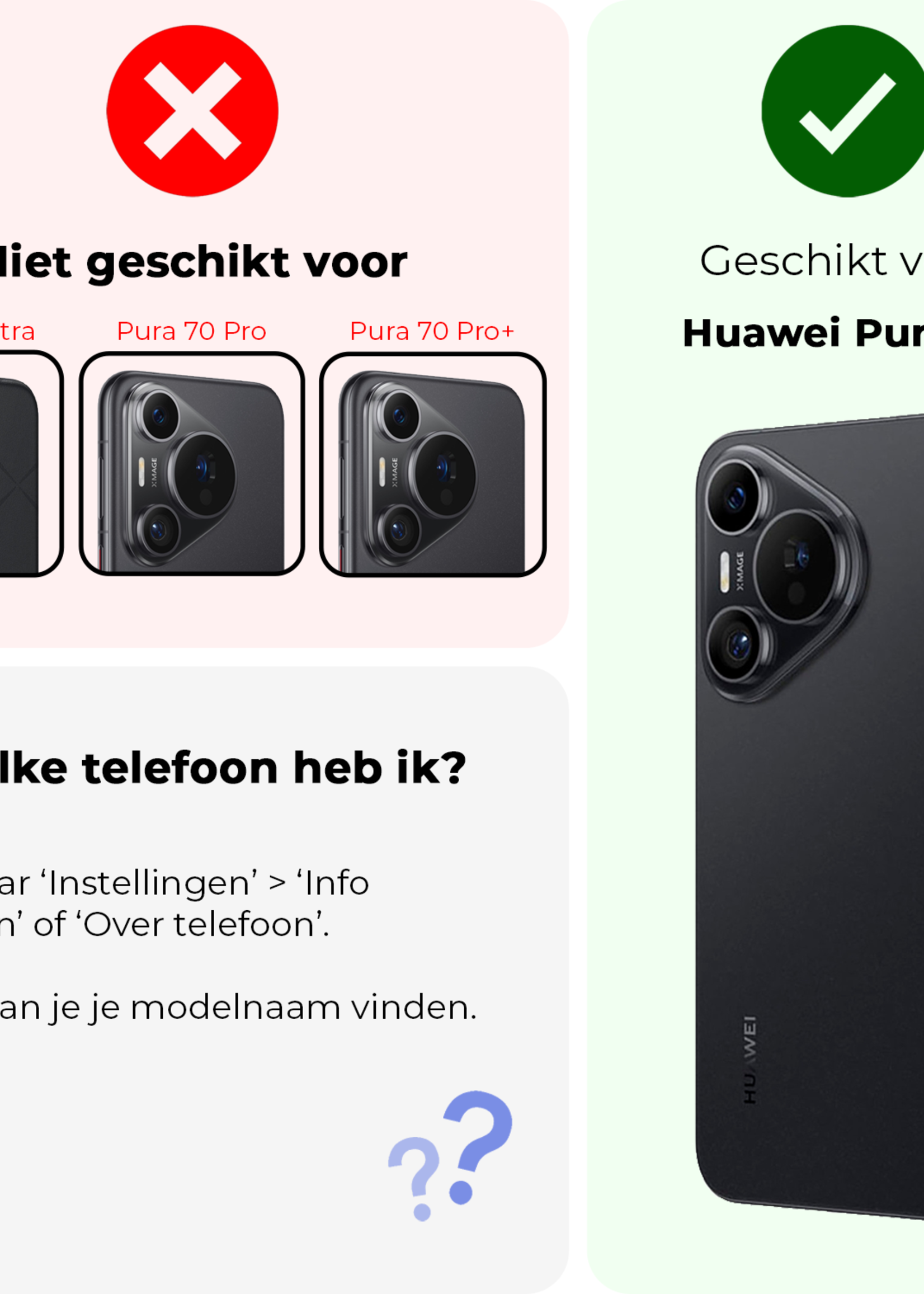 BTH BTH Huawei Pura 70 Screenprotector Glas