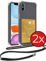 BTH BTH iPhone Xs Max Hoesje Pashouder met Koord - 2 PACK
