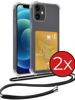 BTH BTH iPhone 11 Hoesje Pashouder met Koord - 2 PACK