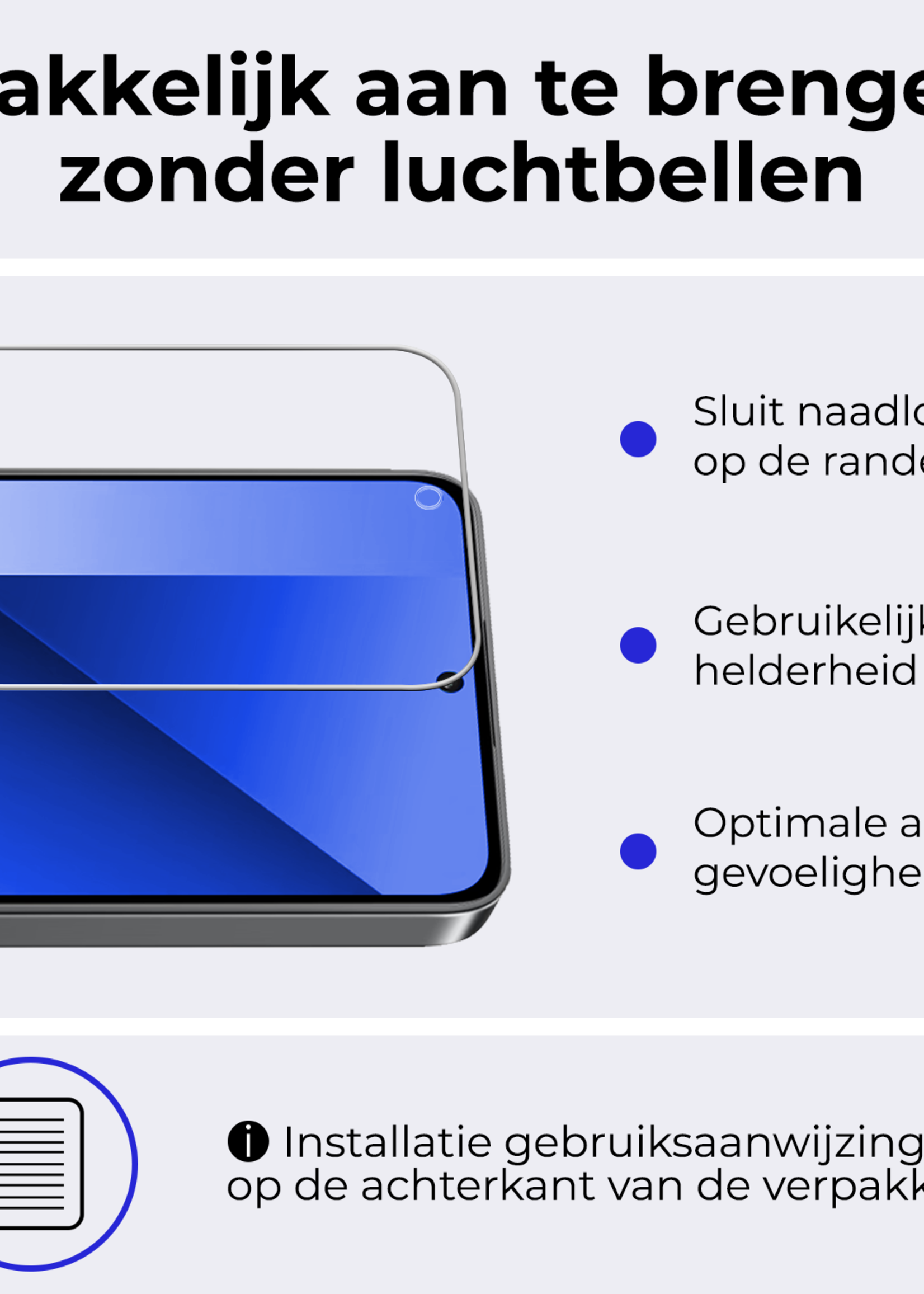 BTH Screenprotector Geschikt voor Xiaomi Redmi Note 13 4G Screenprotector Glas Gehard Tempered Glass - Screenprotector Geschikt voor Xiaomi Redmi Note 13 4G Screen Protector Screen Cover