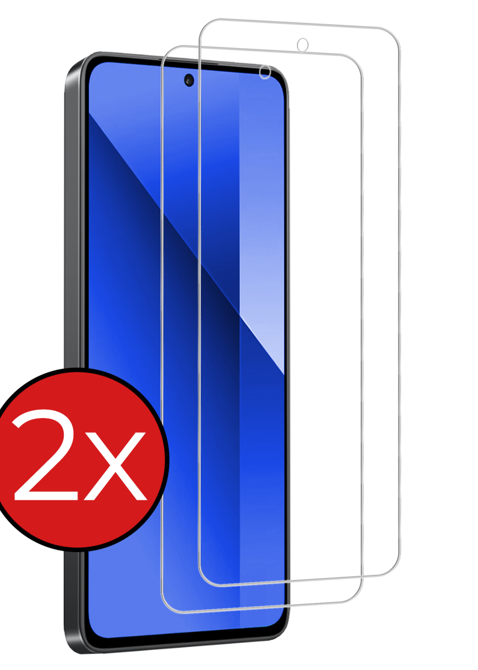BTH Screenprotector Geschikt voor Xiaomi Redmi Note 13 4G Screenprotector Glas Gehard Tempered Glass - Screenprotector Geschikt voor Xiaomi Redmi Note 13 4G Screen Protector Screen Cover - 2 PACK