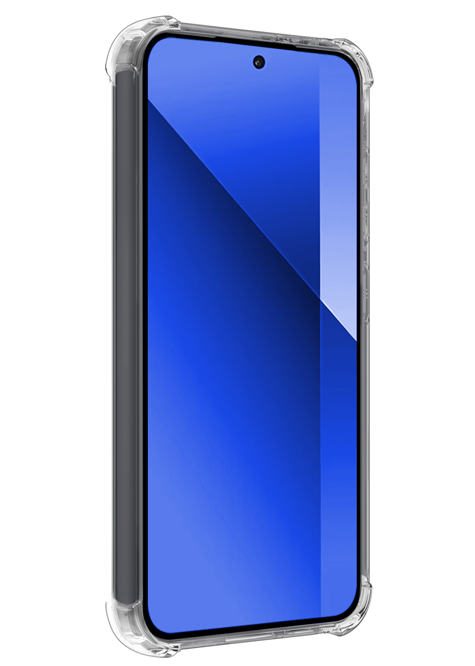 BTH Hoesje Geschikt voor Xiaomi Redmi Note 13 4G Hoesje Siliconen Shock Proof Case Hoes Met Screenprotector - Hoes Geschikt voor Xiaomi Redmi Note 13 4G Hoes Cover Case Shockproof - Transparant