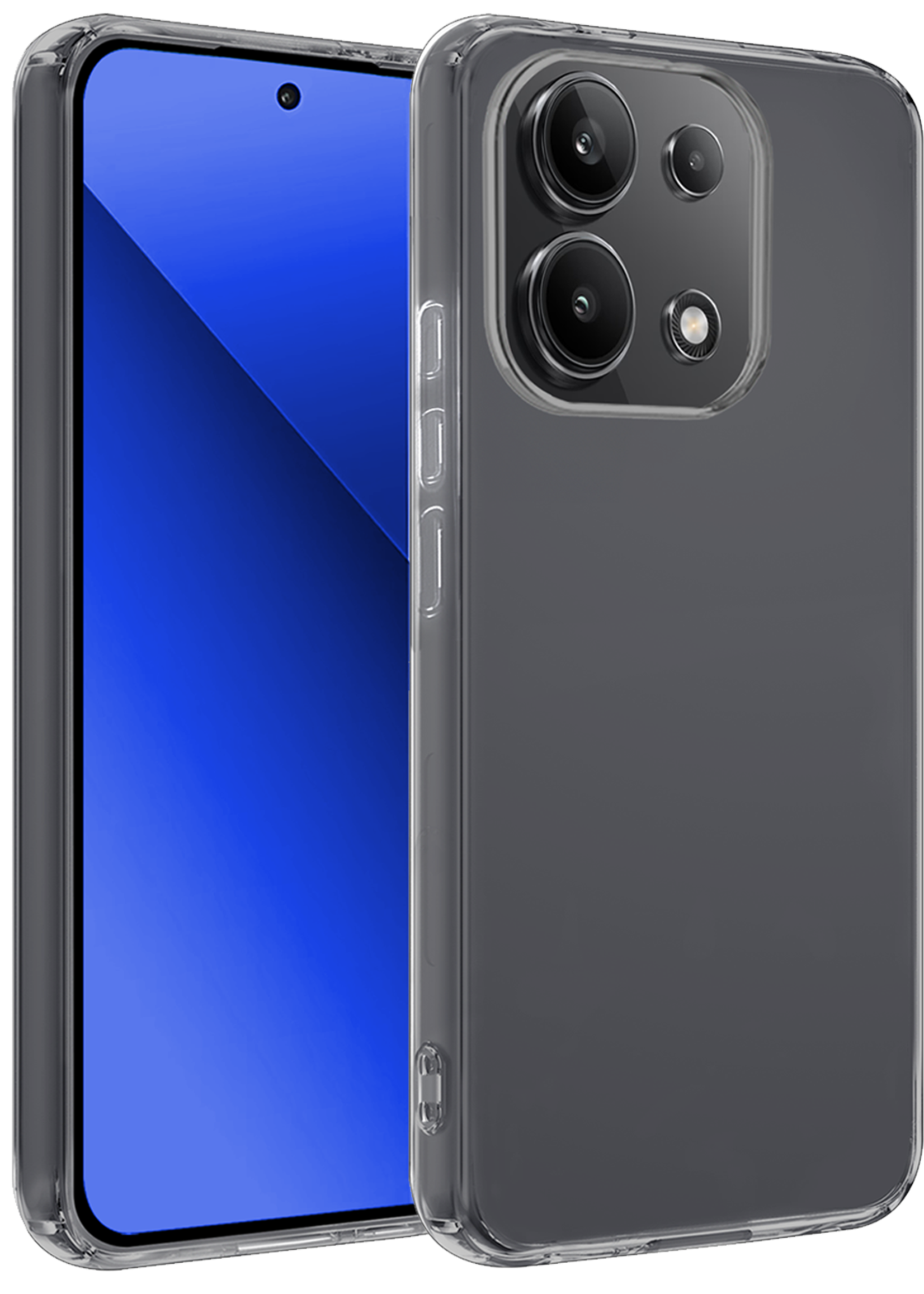 BTH Hoesje Geschikt voor Xiaomi Redmi Note 13 4G Hoesje Siliconen Case Hoes - Hoes Geschikt voor Xiaomi Redmi Note 13 4G Hoes Cover Case - Transparant