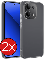 BTH BTH Xiaomi Redmi Note 13 4G Hoesje Siliconen - Transparant - 2 PACK