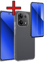 BTH BTH Xiaomi Redmi Note 13 4G Hoesje Siliconen Met Screenprotector - Transparant