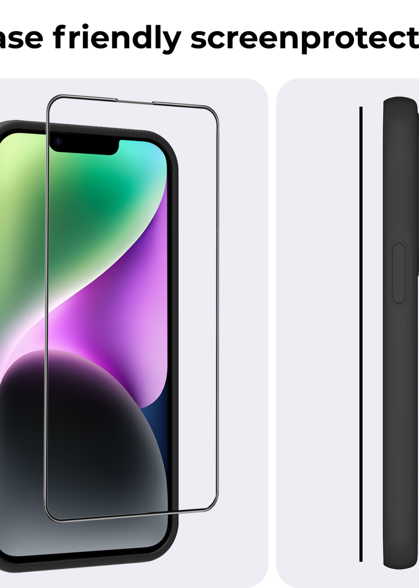 BTH Screenprotector Geschikt voor iPhone 14 Screenprotector Met Uitlijningstool Flexibel Glas Full Cover - Screenprotector Geschikt voor iPhone 14 Screen Protector Met Installatie Kit - 3 PACK