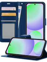 BTH BTH Samsung Galaxy S24 FE Hoesje Bookcase - Donkerblauw