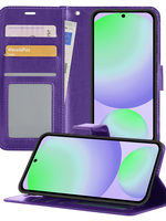 BTH BTH Samsung Galaxy S24 FE Hoesje Bookcase - Paars
