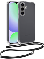 BTH BTH Samsung Galaxy S24 FE Hoesje Transparant Shockproof Met Zwart Koord