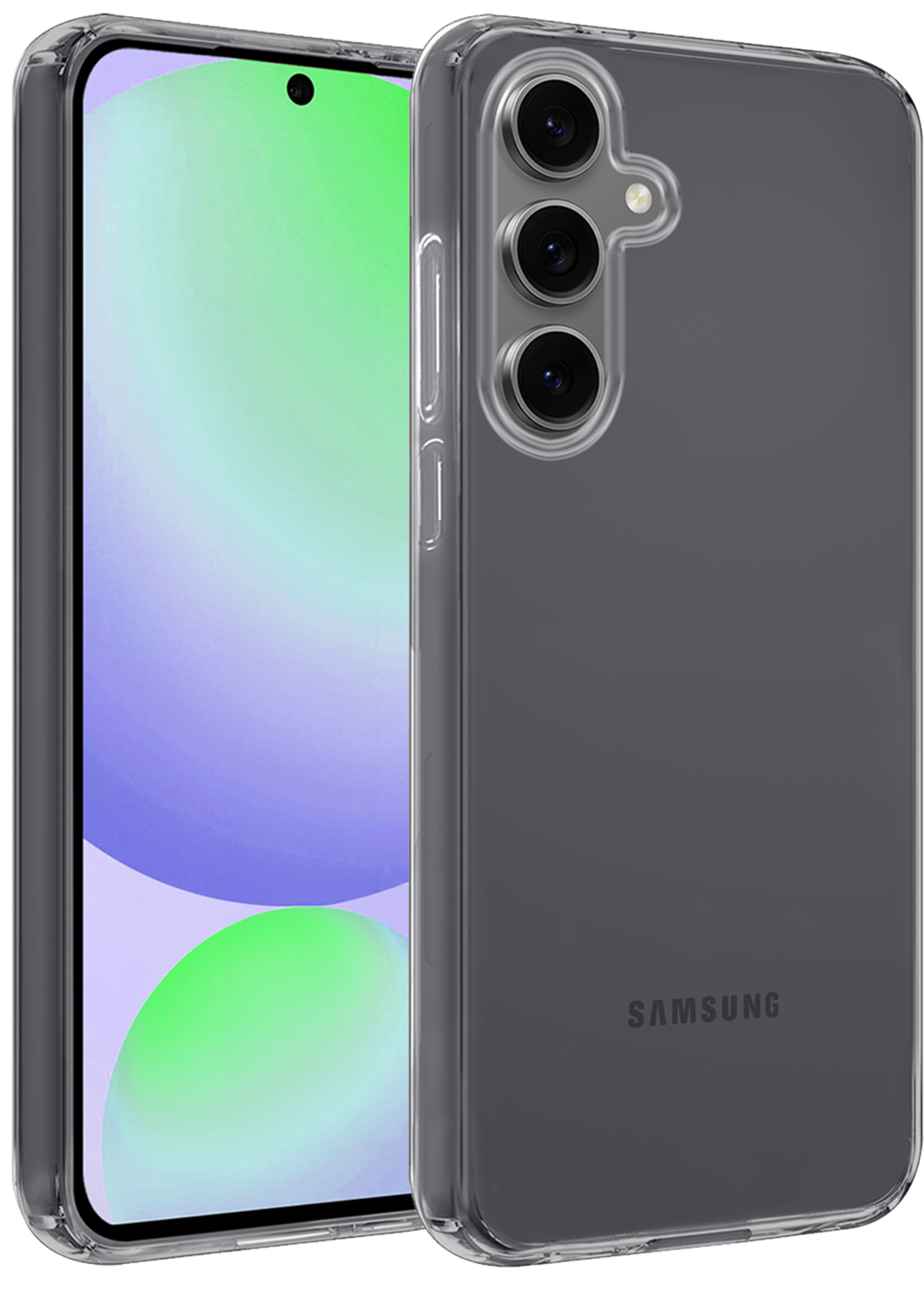 BTH Hoesje Geschikt voor Samsung S24 FE Hoesje Siliconen Case Hoes - Hoes Geschikt voor Samsung Galaxy S24 FE Hoes Cover Case - Transparant