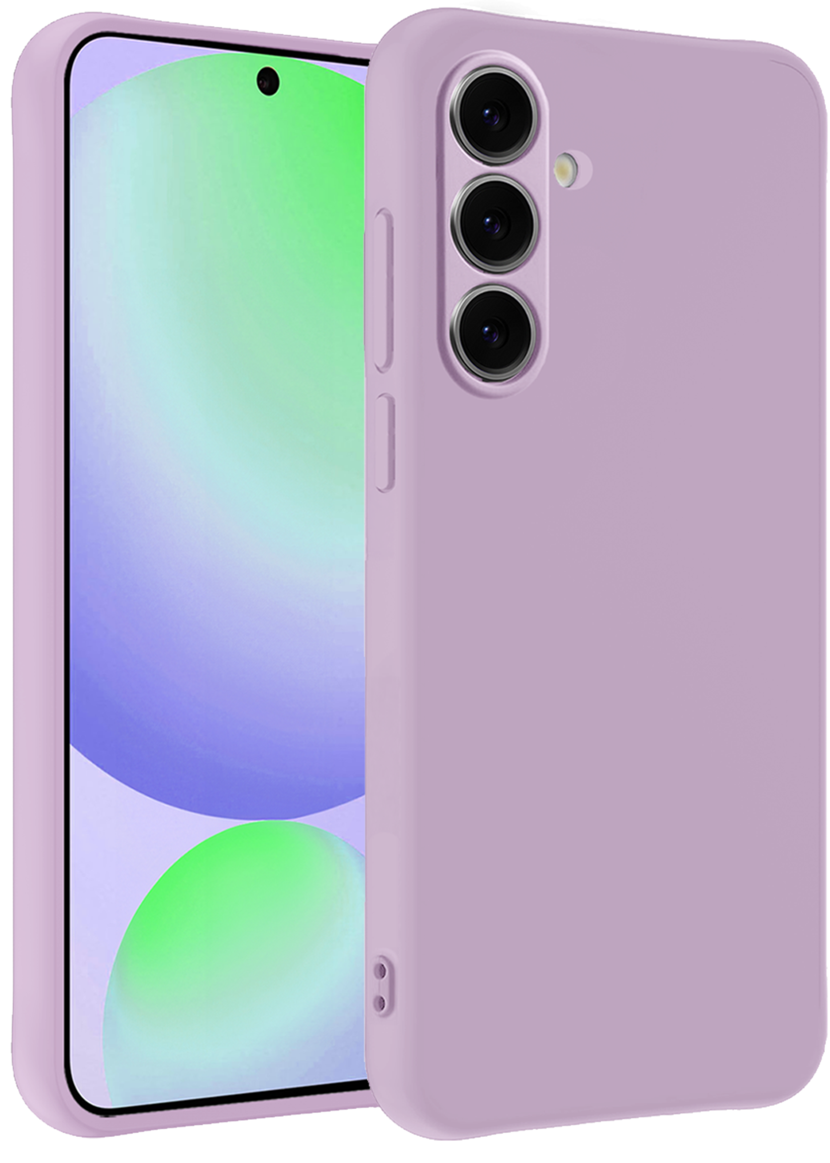 BTH Hoesje Geschikt voor Samsung S24 FE Hoesje Siliconen Case Hoes - Hoes Geschikt voor Samsung Galaxy S24 FE Hoes Cover Case - Lila