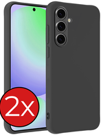 BTH BTH Samsung Galaxy S24 FE Hoesje Siliconen - Zwart - 2 PACK