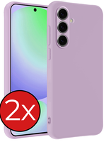 BTH BTH Samsung Galaxy S24 FE Hoesje Siliconen - Lila - 2 PACK