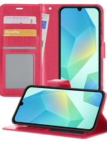 BTH BTH Samsung Galaxy A16 Hoesje Bookcase - Donkerroze