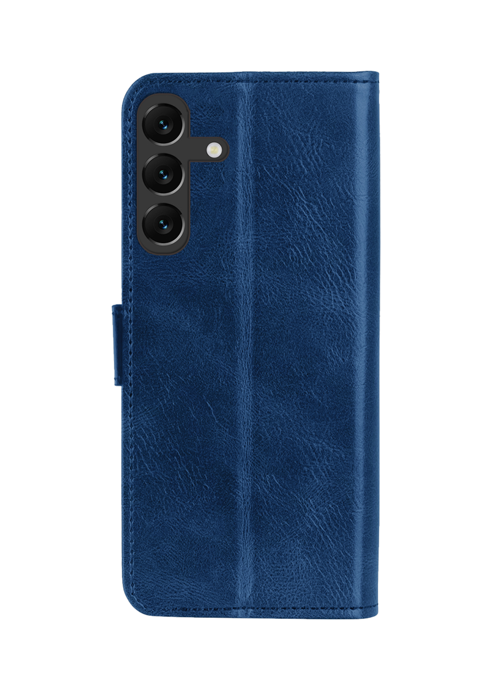 BTH Hoesje Geschikt voor Samsung A16 Hoesje Book Case Hoes Portemonnee Cover Walletcase Met Screenprotector - Hoes Geschikt voor Samsung Galaxy A16 Hoes Bookcase Hoesje - Donkerblauw