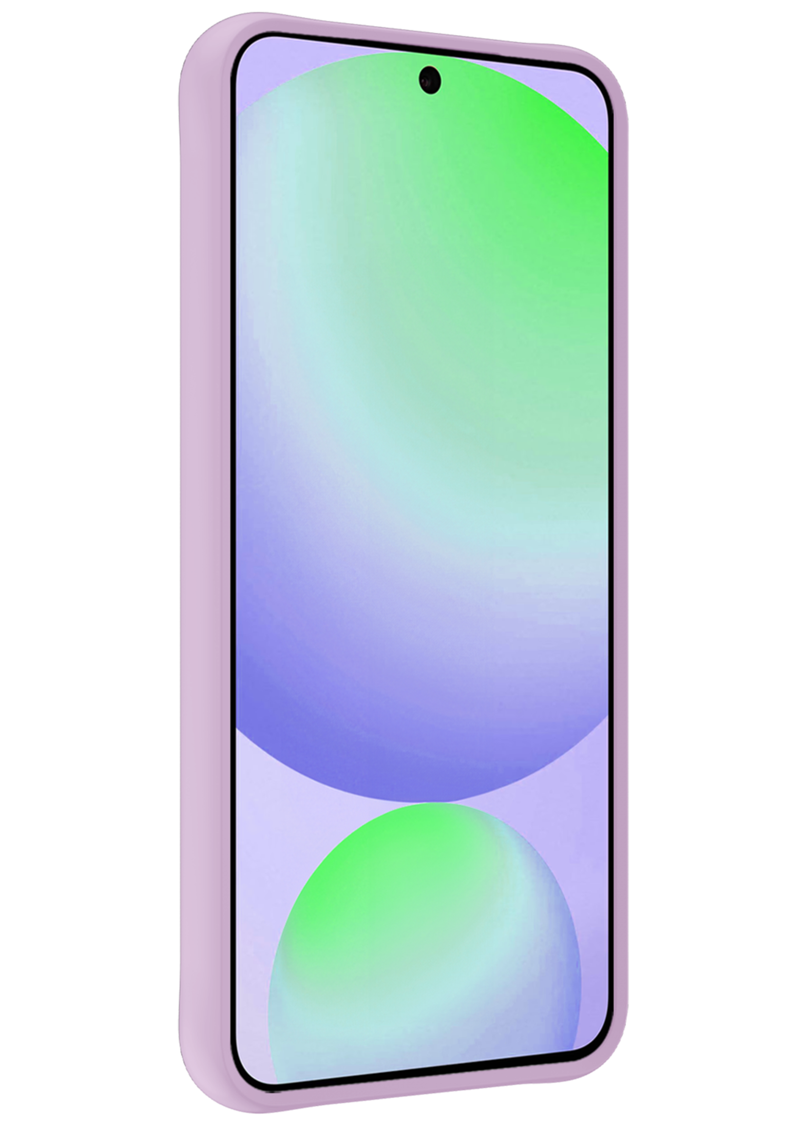 BTH Hoesje Geschikt voor Samsung S24 FE Hoesje Siliconen Case Hoes Met 2x Screenprotector - Hoes Geschikt voor Samsung Galaxy S24 FE Hoes Cover Case - Lila