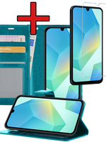 BTH BTH Samsung Galaxy A16 Hoesje Bookcase Met Screenprotector - Turquoise