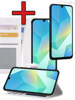 BTH BTH Samsung Galaxy A16 Hoesje Bookcase Met Screenprotector - Wit