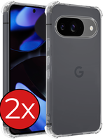 BTH BTH Google Pixel 9 Hoesje Shockproof - Transparant - 2 PACK