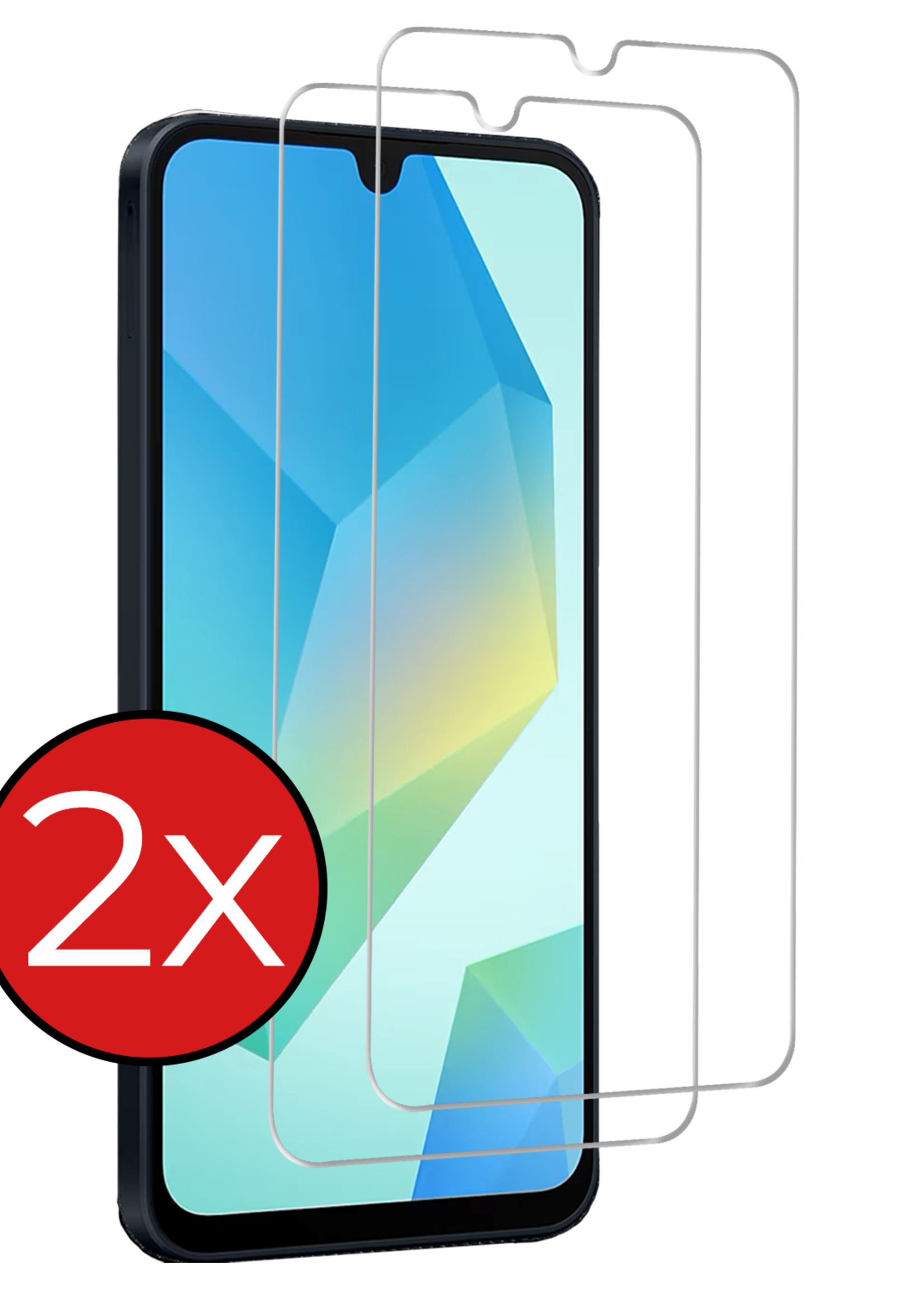 BTH Screenprotector Geschikt voor Samsung A16 Screenprotector Glas Gehard Tempered Glass - Screenprotector Geschikt voor Samsung Galaxy A16 Screen Protector Screen Cover - 2 PACK