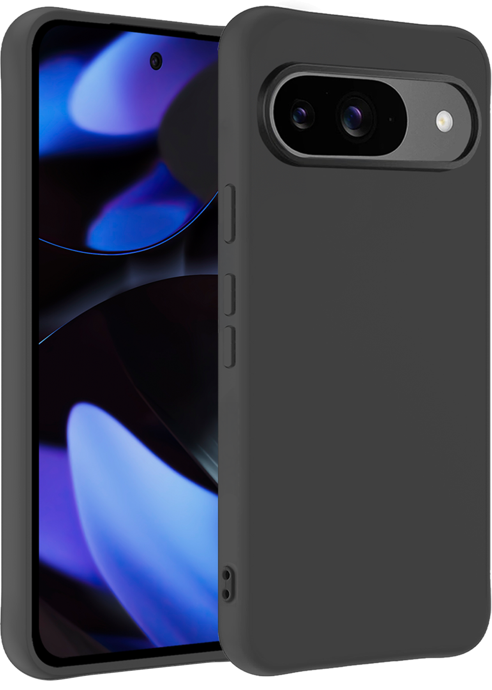 BTH Hoesje Geschikt voor Google Pixel 9 Hoesje Siliconen Case Hoes - Hoes Geschikt voor Google Pixel 9 Hoes Cover Case - Zwart