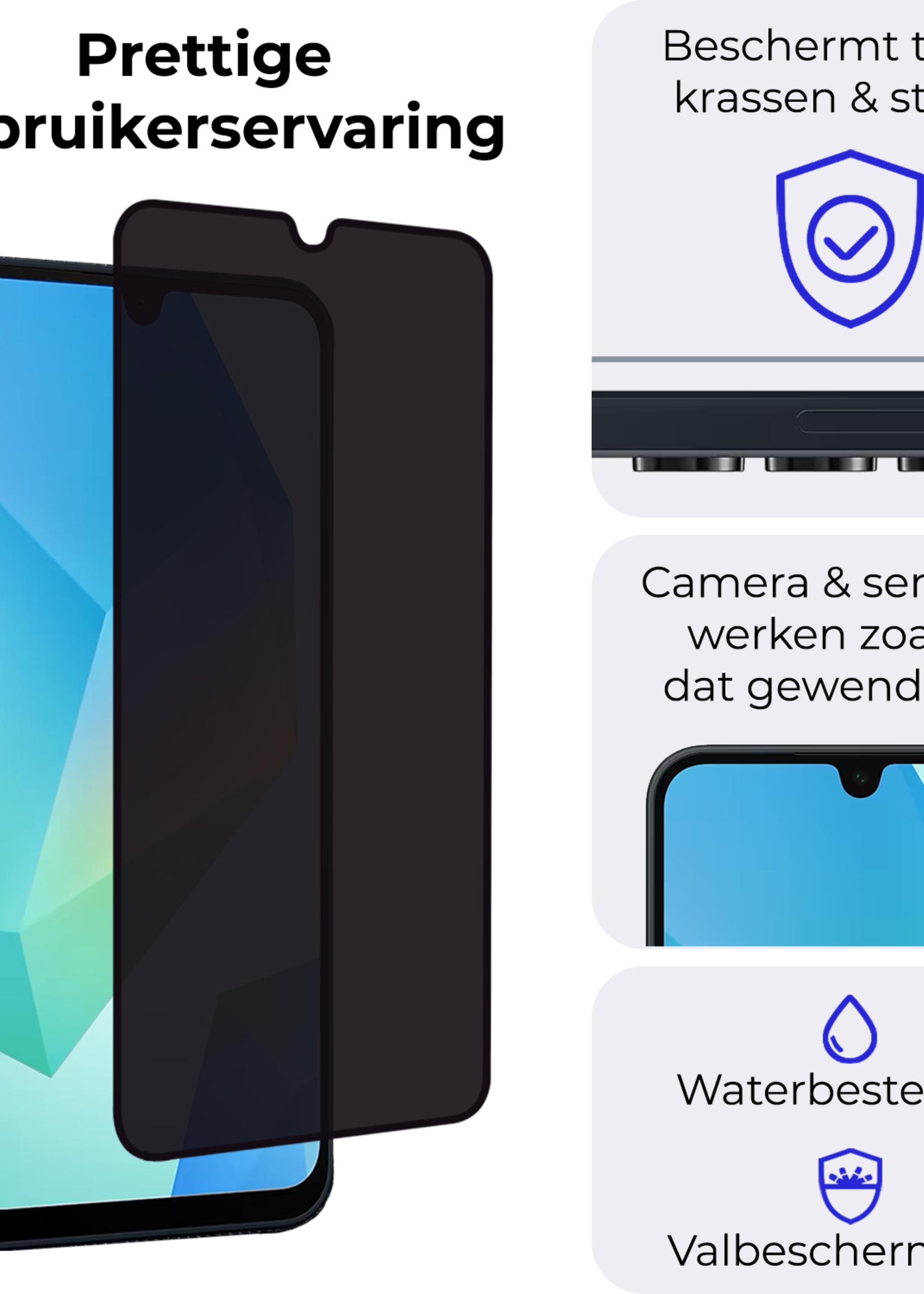 BTH Screenprotector Geschikt voor Samsung A16 Camera Lens Screenprotector Glas - Screenprotector Geschikt voor Samsung Galaxy A16 Screenprotector Camera Protector Gehard Glas - 2 PACK