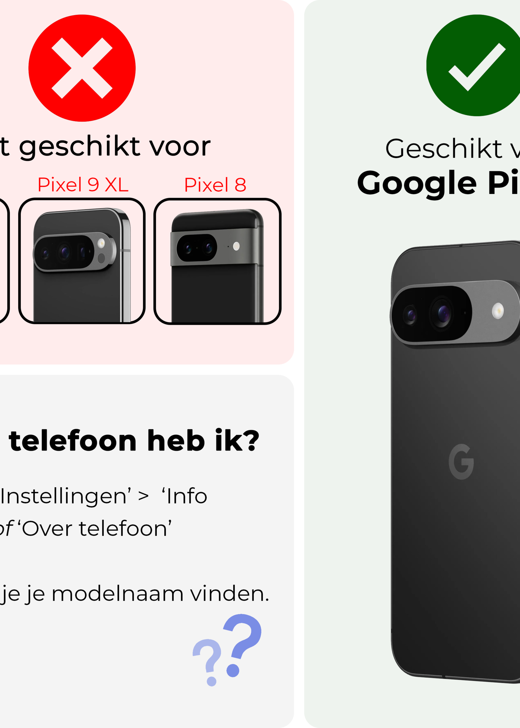 BTH Hoesje Geschikt voor Google Pixel 9 Hoesje Siliconen Case Hoes - Hoes Geschikt voor Google Pixel 9 Hoes Cover Case - Lichtroze - 2 PACK