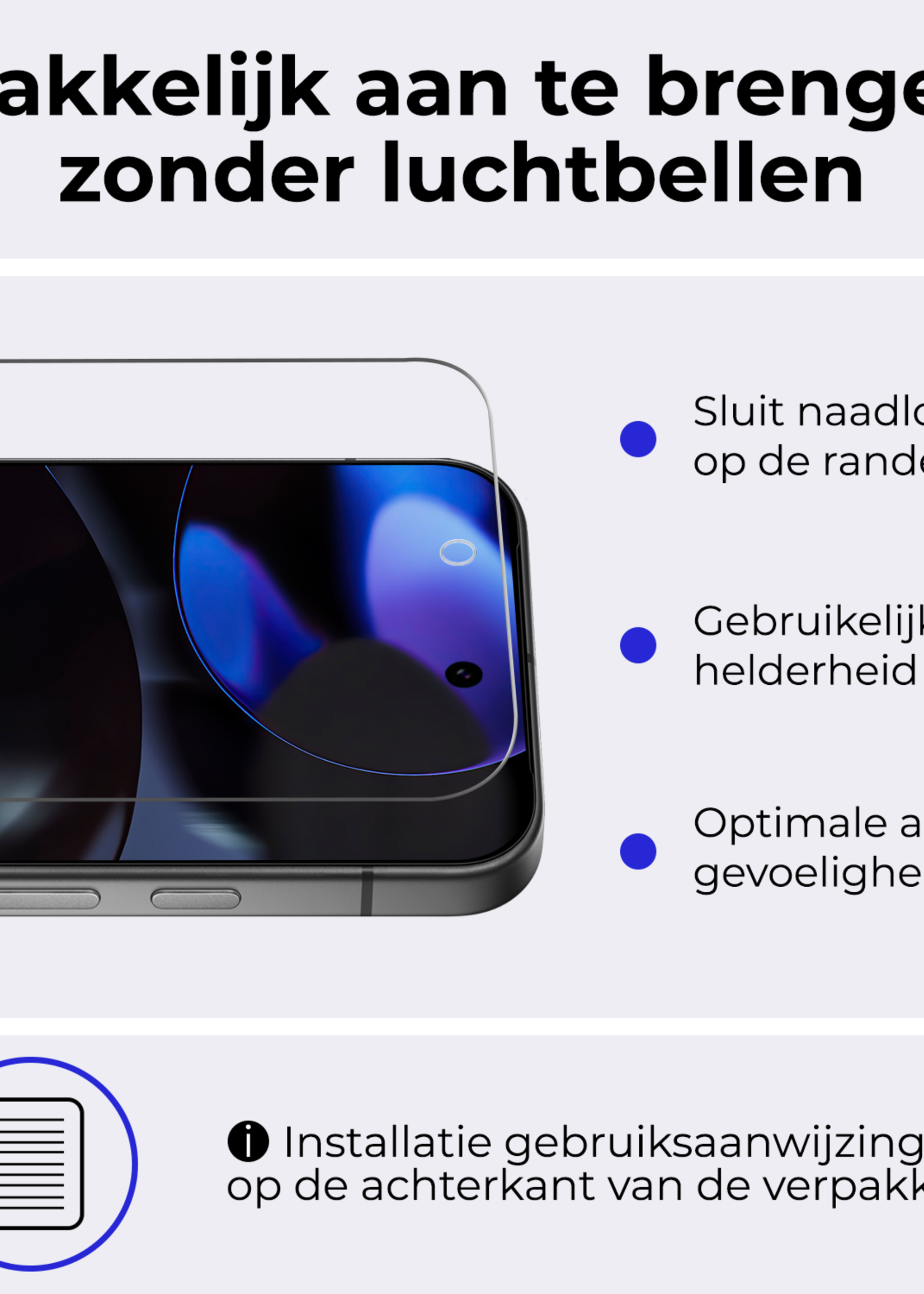 BTH Hoesje Geschikt voor Google Pixel 9 Hoesje Siliconen Case Hoes Met Screenprotector - Hoes Geschikt voor Google Pixel 9 Hoes Cover Case - Transparant