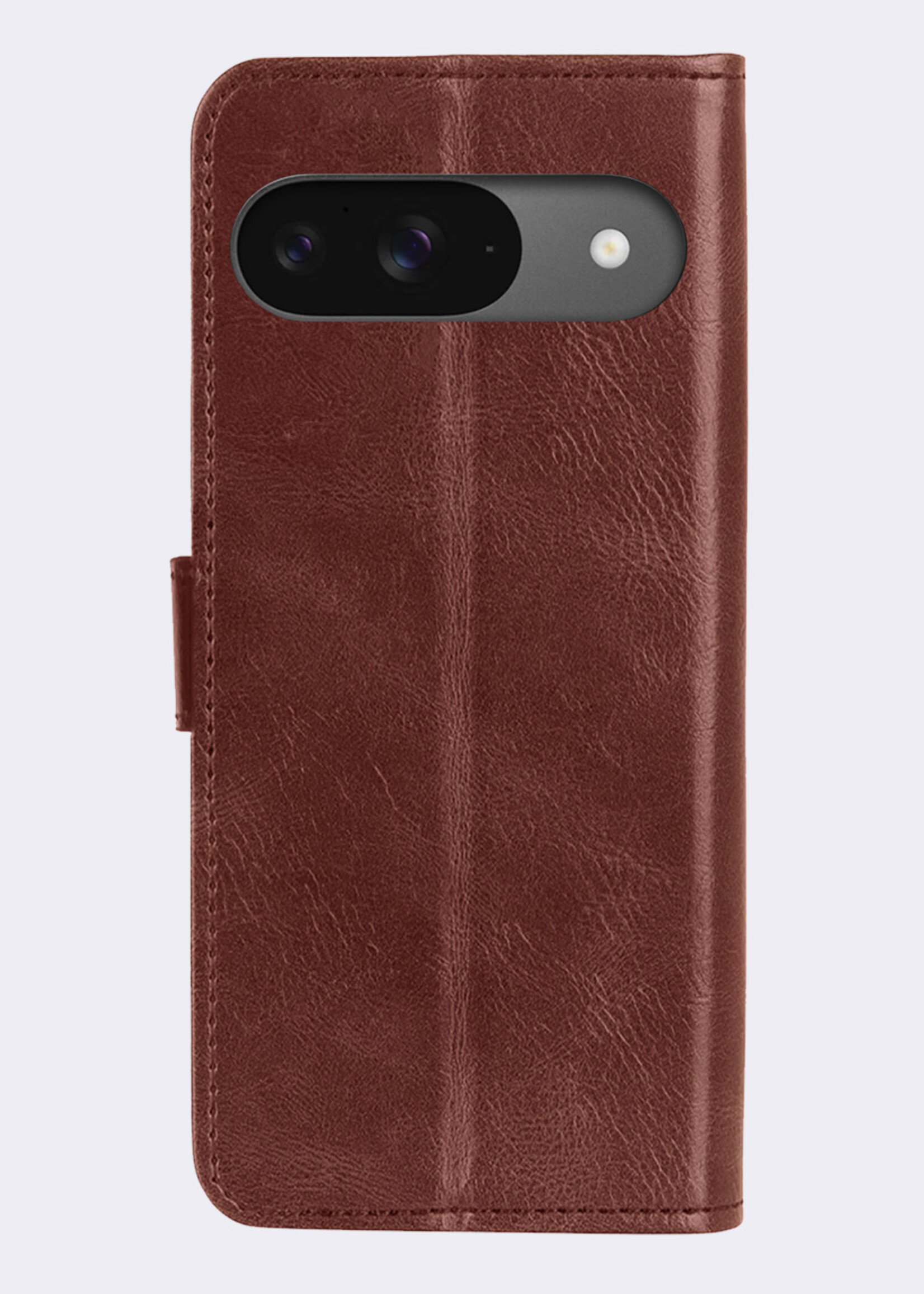 BTH Hoesje Geschikt voor Google Pixel 9 Hoesje Book Case Hoes Portemonnee Cover Walletcase Met 2x Screenprotector - Hoes Geschikt voor Google Pixel 9 Hoes Bookcase Hoesje - Bruin