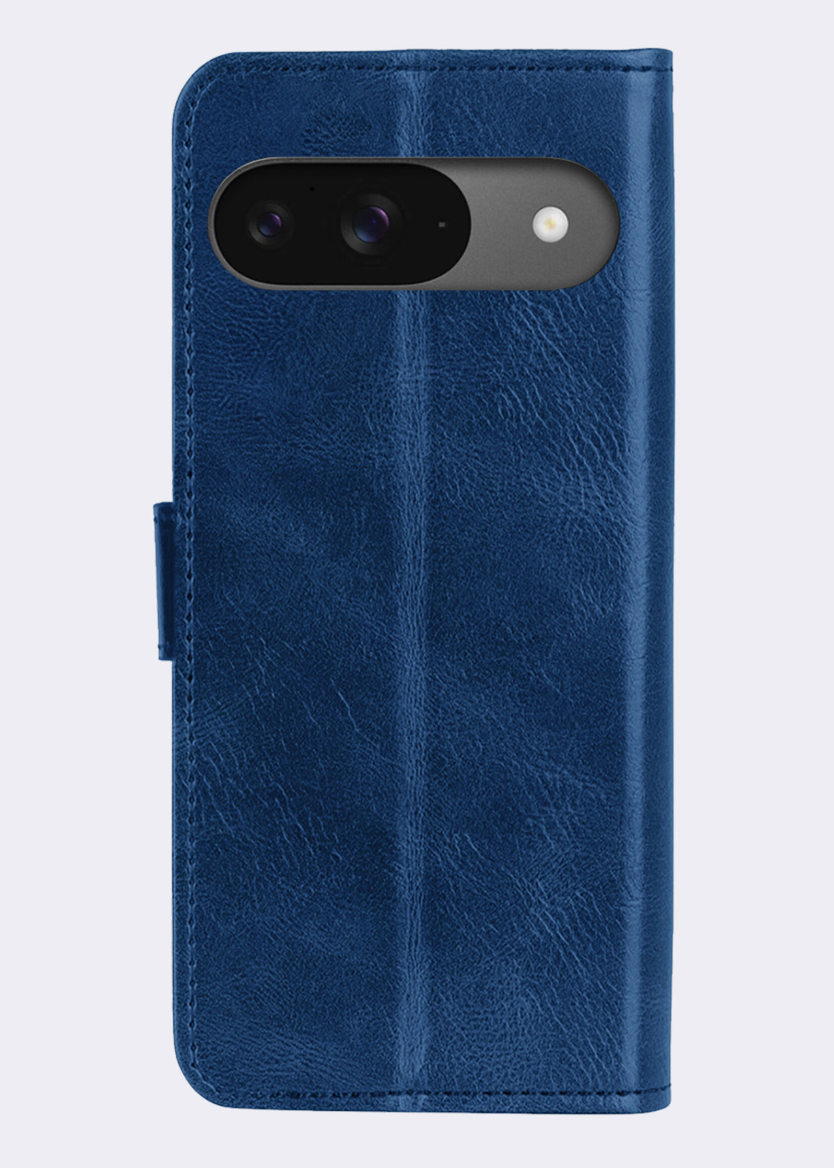 BTH Hoesje Geschikt voor Google Pixel 9 Hoesje Book Case Hoes Portemonnee Cover Walletcase Met 2x Screenprotector - Hoes Geschikt voor Google Pixel 9 Hoes Bookcase Hoesje - Donkerblauw