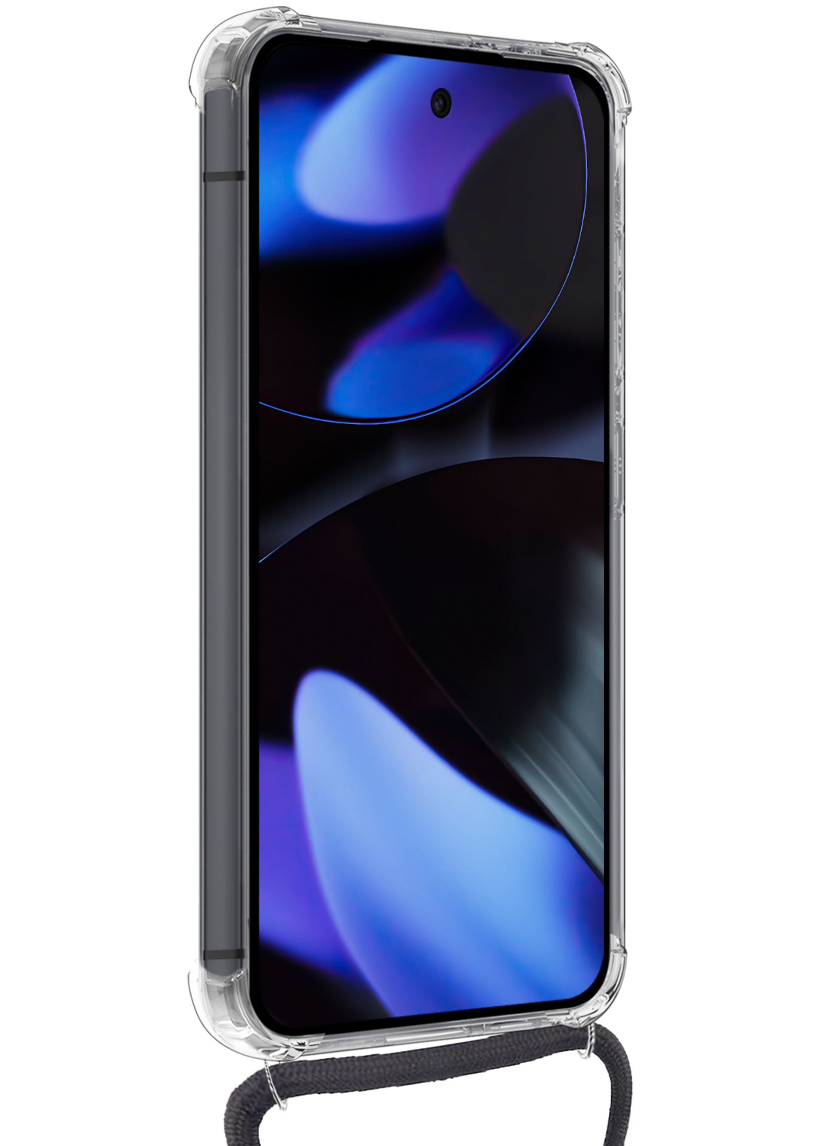BTH Hoesje Geschikt voor Google Pixel 9 Pro XL Hoesje Siliconen Shock Proof Hoesje Met Koord Case Met Telefoonkoord - Hoes Geschikt voor Google Pixel 9 Pro XL Hoesje Cover Shockproof Met Koord - Transparant