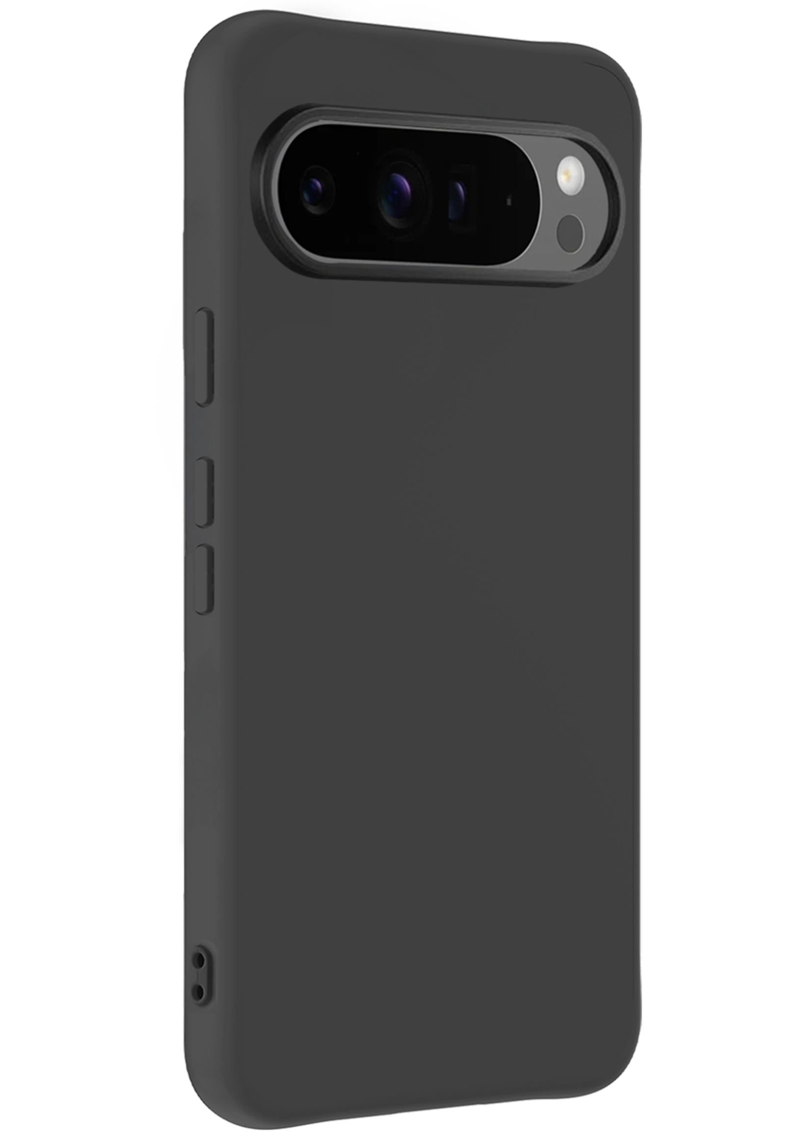 BTH Hoesje Geschikt voor Google Pixel 9 Pro XL Hoesje Siliconen Case Hoes Met Screenprotector - Hoes Geschikt voor Google Pixel 9 Pro XL Hoes Cover Case - Zwart