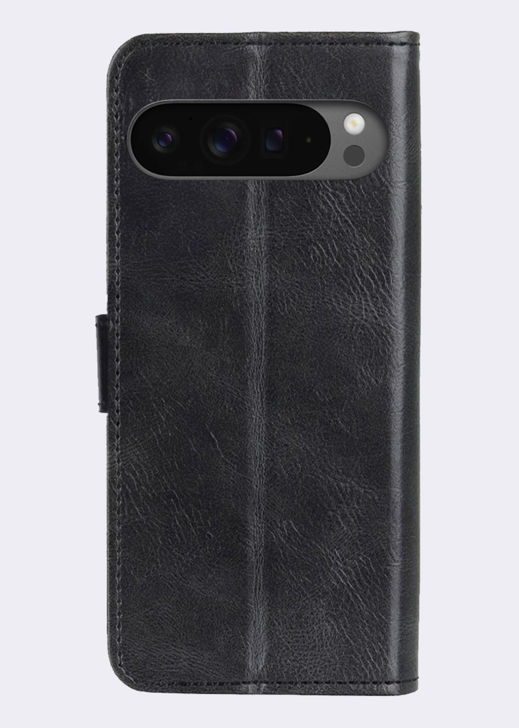 BTH Hoesje Geschikt voor Google Pixel 9 Pro XL Hoesje Book Case Hoes Portemonnee Cover Walletcase Met Screenprotector - Hoes Geschikt voor Google Pixel 9 Pro XL Hoes Bookcase Hoesje - Zwart
