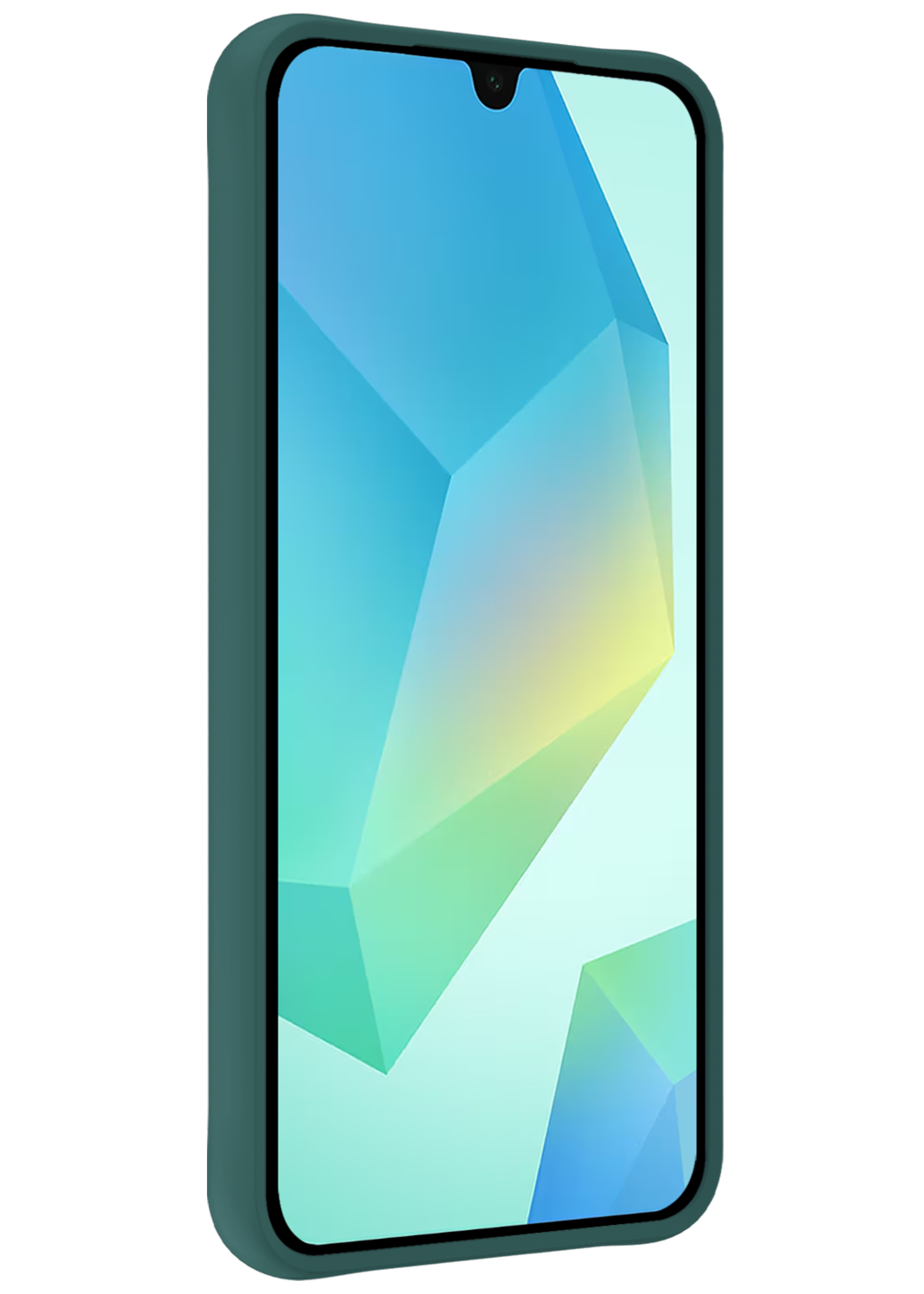 BTH Hoesje Geschikt voor Samsung A16 Hoesje Siliconen Case Hoes - Hoes Geschikt voor Samsung Galaxy A16 Hoes Cover Case - Donkergroen