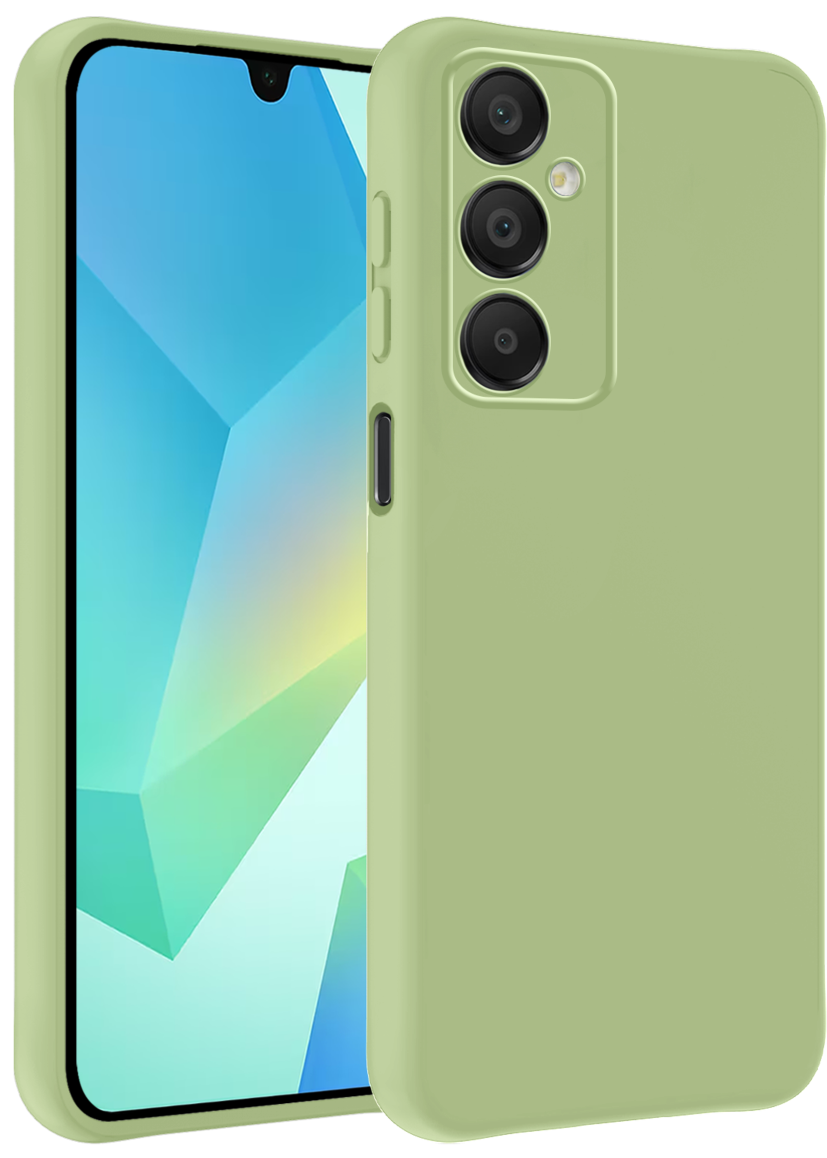 BTH Hoesje Geschikt voor Samsung A16 Hoesje Siliconen Case Hoes - Hoes Geschikt voor Samsung Galaxy A16 Hoes Cover Case - Groen