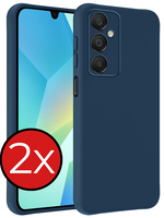 BTH BTH Samsung Galaxy A16 Hoesje Siliconen - Donkerblauw - 2 PACK