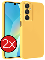BTH BTH Samsung Galaxy A16 Hoesje Siliconen - Geel - 2 PACK