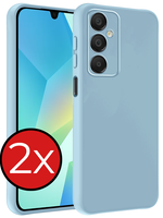 BTH BTH Samsung Galaxy A16 Hoesje Siliconen - Lichtblauw - 2 PACK