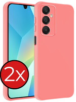 BTH BTH Samsung Galaxy A16 Hoesje Siliconen - Lichtroze - 2 PACK