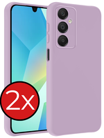 BTH BTH Samsung Galaxy A16 Hoesje Siliconen - Lila - 2 PACK