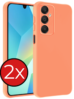 BTH BTH Samsung Galaxy A16 Hoesje Siliconen - Perzik - 2 PACK