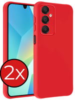BTH BTH Samsung Galaxy A16 Hoesje Siliconen - Rood - 2 PACK