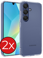 BTH BTH Samsung Galaxy A16 Hoesje Siliconen - Transparant - 2 PACK