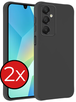 BTH BTH Samsung Galaxy A16 Hoesje Siliconen - Zwart - 2 PACK