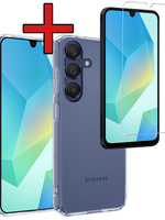 BTH BTH Samsung Galaxy A16 Hoesje Siliconen Met Screenprotector - Transparant