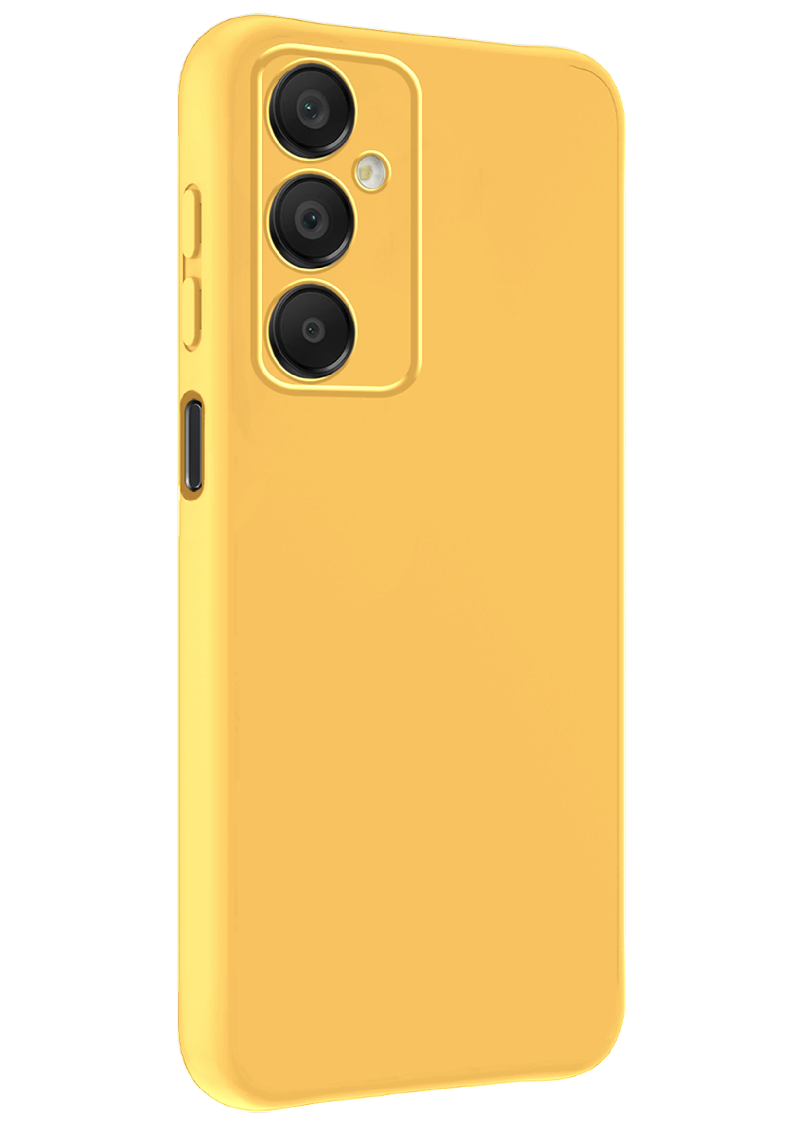BTH Hoesje Geschikt voor Samsung A16 Hoesje Siliconen Case Hoes Met Screenprotector - Hoes Geschikt voor Samsung Galaxy A16 Hoes Cover Case - Geel